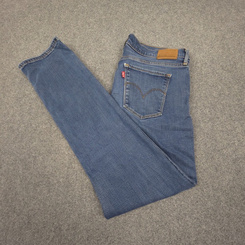 Levi's Jeans Womens 31 Blue Denim 314 Shaping Straight BIG E Premium Size 31x27