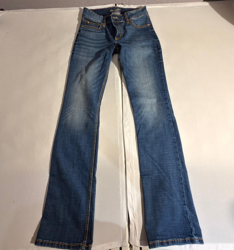Wrangler Retro Mae Bootcut Jeans Womens 9×36 Mid Rise Blue Denim 1009MWZMS Tall