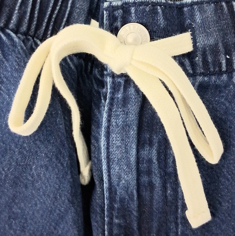 American Eagle Jeans Women's Size Medium Long Ultra Wide Leg Low Rise Dark Wash gallery