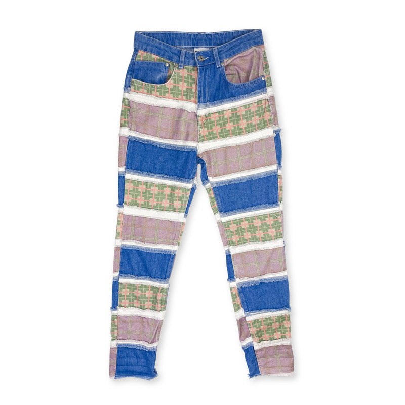 The Ragged Priest Vision Patchwork Mom Jeans Size Small Boho Distressed