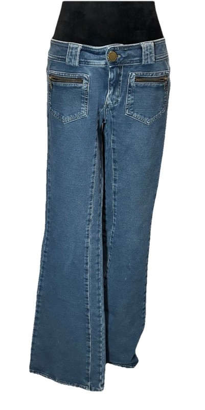 JLO Collection Y2K Flare Leg Low Rise Denim Jean Pant Stretch Womens 13 Retro