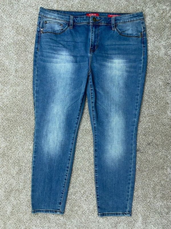 Guess Jeans Womens 34 True 37×26 Blue Curvy Mid-Rise Skinny Beyla Fit Stretch