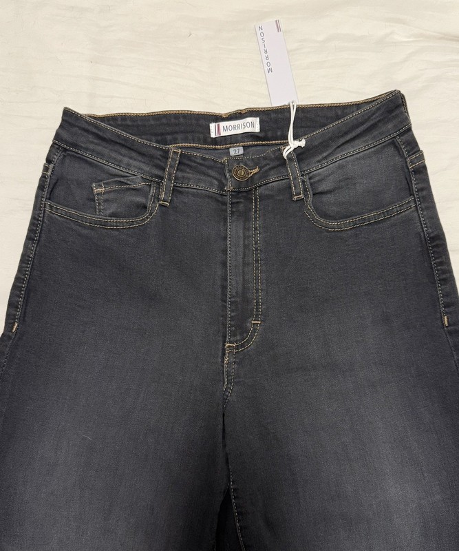 Morrison The Fly Girl Mid-Rise Wide Leg Jeans Size 27 Silver Spring gallery
