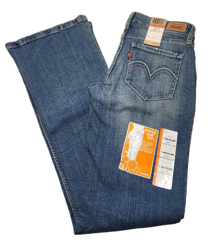 Levis Curvy Boot Cut 528 Paper Doll Denim Jeans Size 7 Medium Juniors
