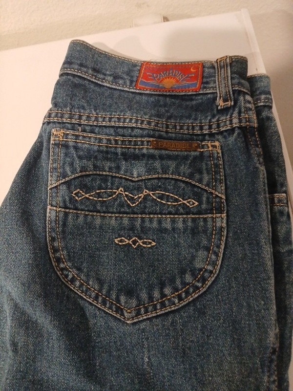 Vintage Paradise – Western Style Saddle Jeans – W34xL28