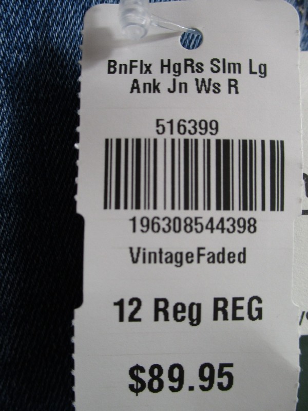 -NWT L.L. Bean BeanFlex Jeans Slim Leg High Rise Ankle Women Vintage Faded Sz 12 gallery