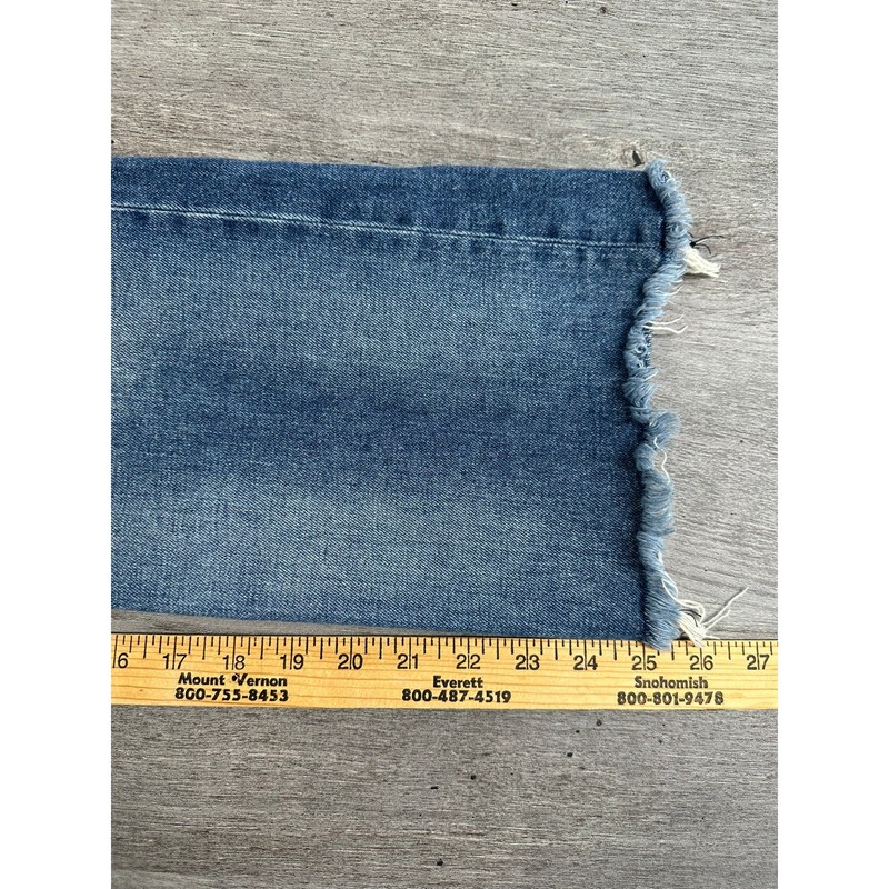 Modern American La Brea Crop Boot Jeans Raw Hem Size 31 gallery