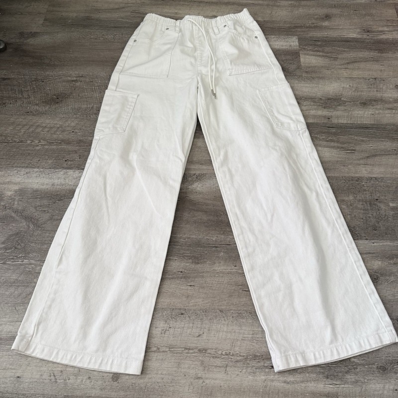 Madden NYC High Rise Cargo Jeans Womens Medium Wide Leg Y2k Streetwear Gorpcore