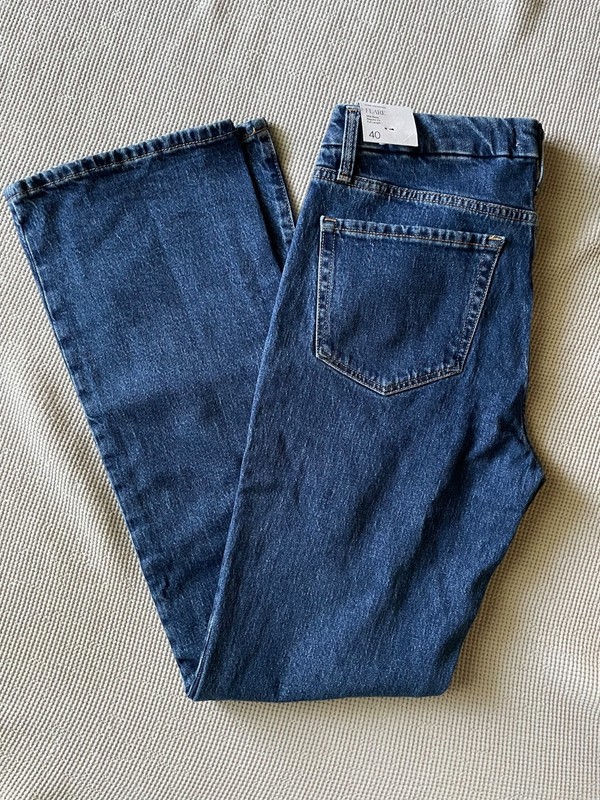 MANGO – Blue Flare Mid Waist Regular Fit Full Length Jeans – Size 8