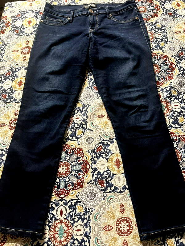 EXPRESS JEANS Stella Reg. Cropped Low Rise Stretch Denim Blue Jeans Size 8R