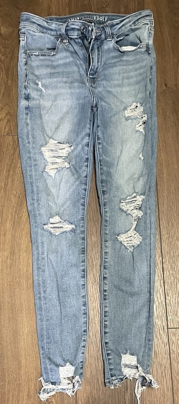 American Eagle Outfitters Next Level Stretch Skinny Light Wash 6 Regular