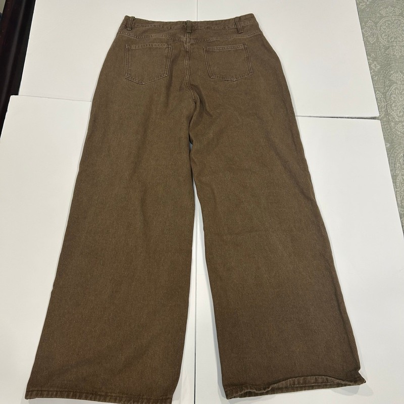 Dazy Wide Leg High-Waisted Jeans in Brown color way. Women’s XL