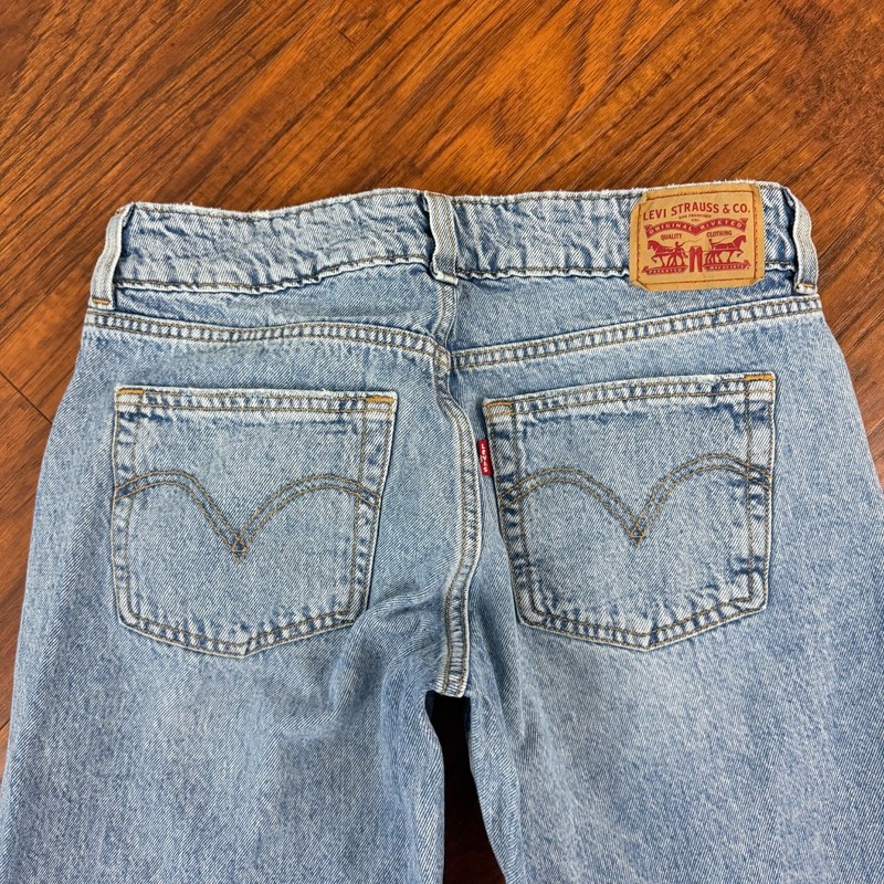 Levis Superlow Jeans Womens 29 Wide Leg Straight Relaxed Loose Distressed 29x30 gallery