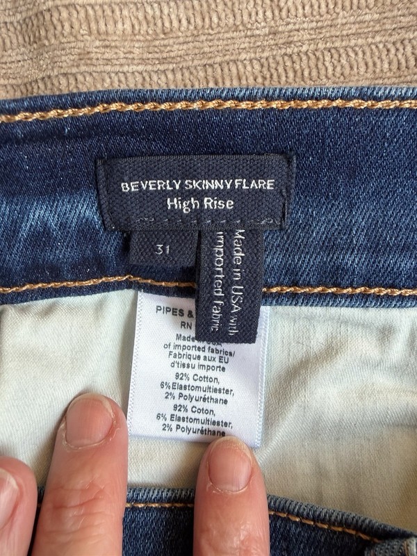 $298 | NWT Veronica Beard Beverly Hight-Rise Skinny Flare Blue Jeans Size 31 gallery