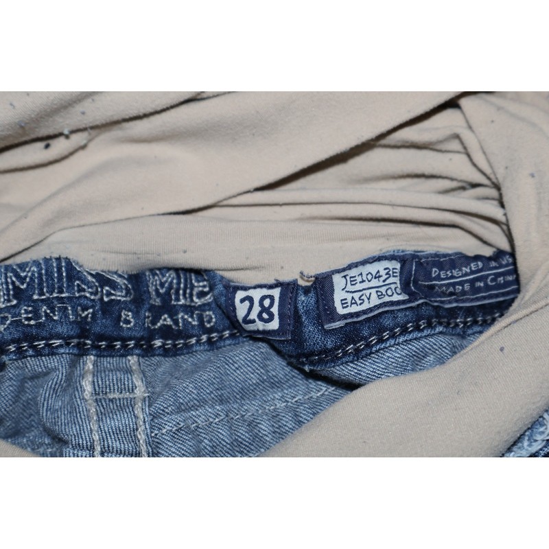 Miss Me Maternity Easy Boot Jeans Women 28x32 Blue Distressed Thick Stitch gallery