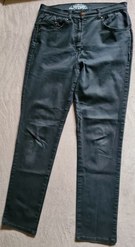 Jeans Pants Raphaela 36 38 Black NOT Shiny Information = READ TEXT!