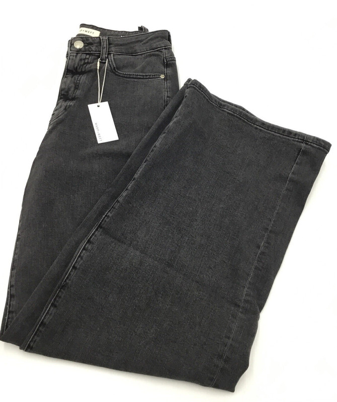 Warp + Weft Wide Leg Jean, Black, Size 2/26