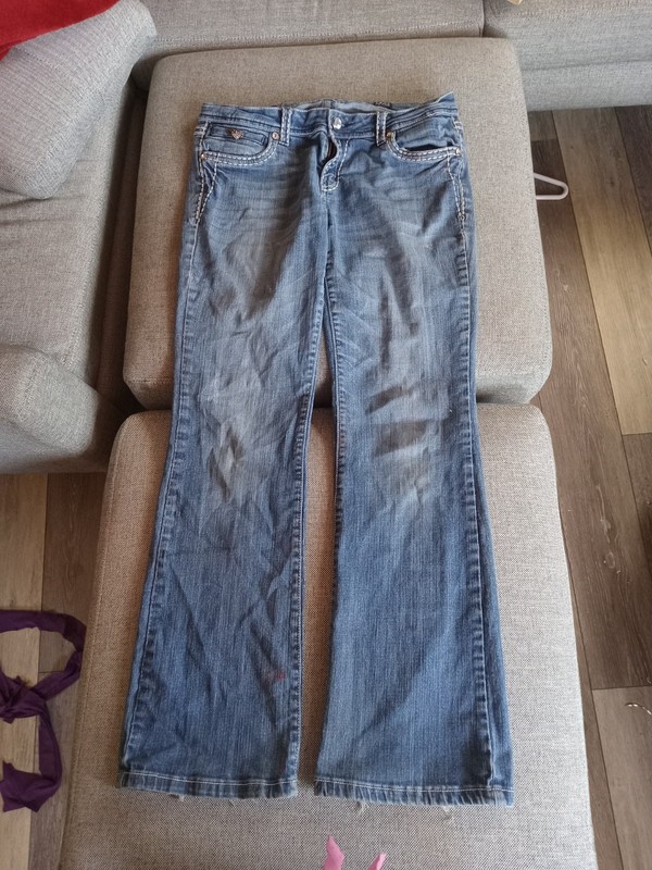 vintage L.A. idol pants, light blue,13 in womens, missing back pocket buttons