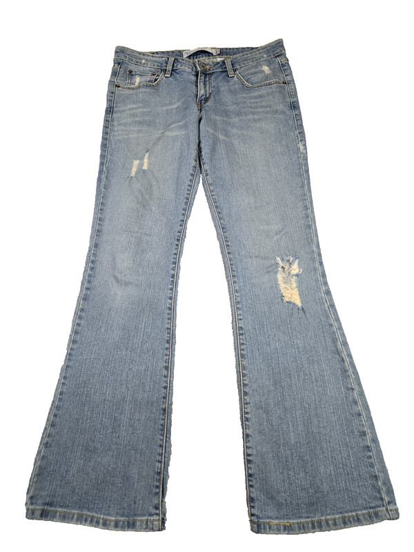 Vintage Levis 518 Superlow Bootcut Blue Jeans Womens Size 9 Distressed Cowgirl