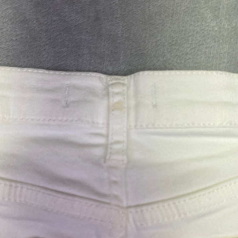 Free People White Distressed Skinny Jeans High Rise Blown Out Knee Sz 26 NWT gallery