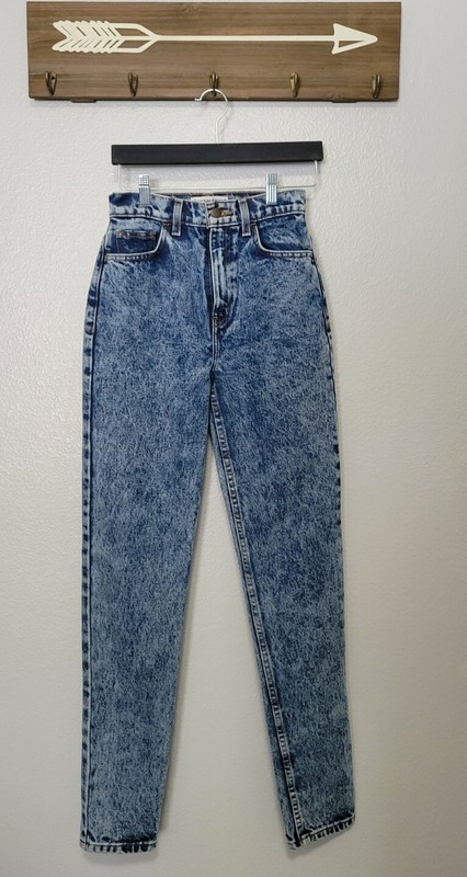 American Apparel Jeans 24 High Waist Vintage Inspired Medium Marble Wash