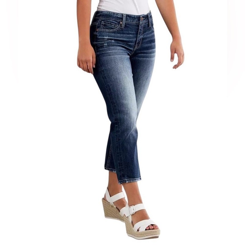 BKE Women’s Gabby Curvy Fit High Rise Stretch Capri Jeans | Size 28
