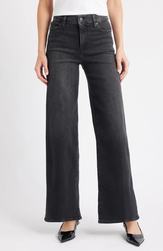 NEW Frame Black Le Slim Palazzo Wide Leg Jeans 30