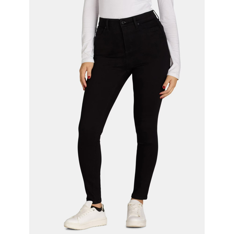 2 pack Time and Tru Women’s High Rise Curvy Skinny Jeans, Size 14, Black Wash