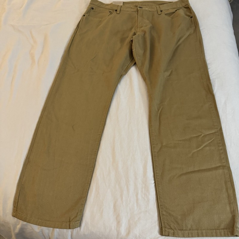 NEW NWT Levi’s Women’s Middy Straight Jeans 33×30 Khaki