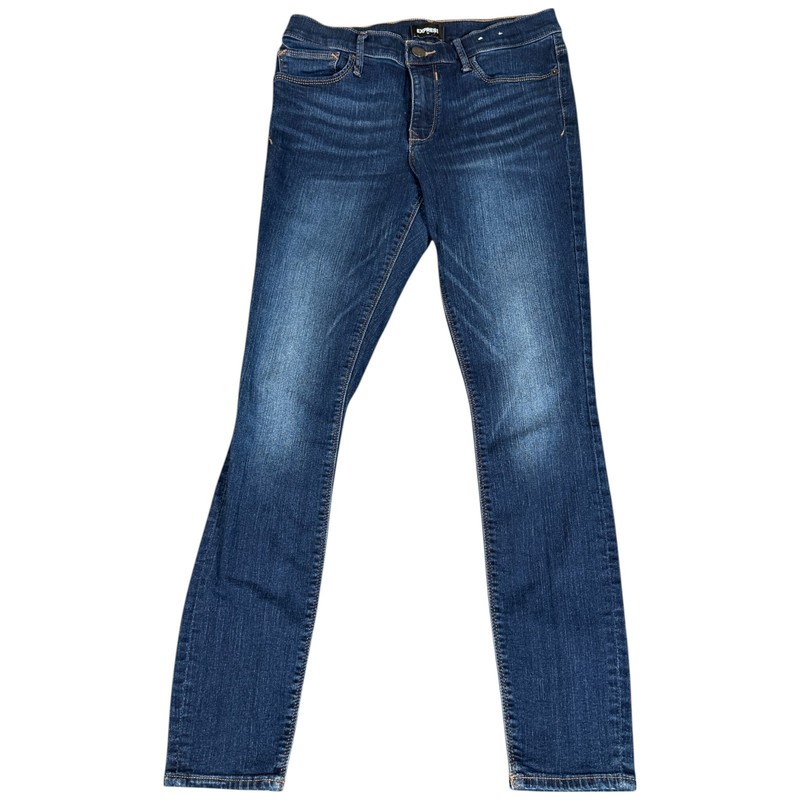 Express Mid Rise Denim Legging Size 10R Distressed Casual Work Pant Indigo Blue