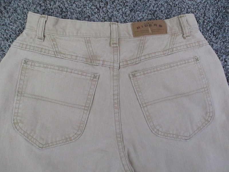 Vintage Riders Jeans Womens 8 Beige High Waist Tapered Fit 90s Denim 28×28