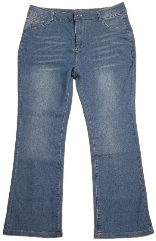 NWOT Unbranded High Rise Bootcut Medium Blue Denim Jeans Classic 34×28 Stretch