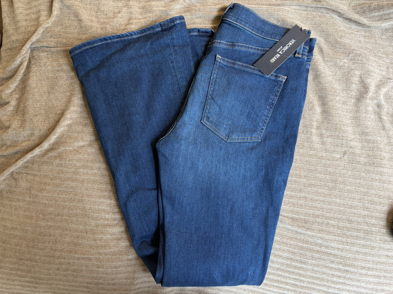 $298 | NWT Veronica Beard Beverly Hight-Rise Skinny Flare Blue Jeans Size 31 gallery