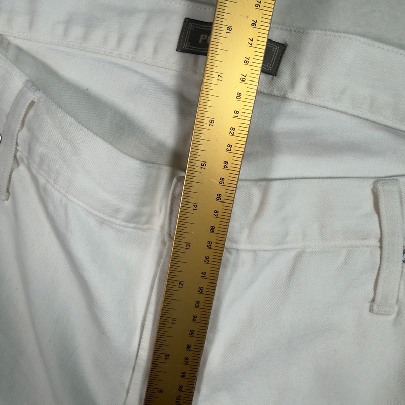 Point Sur Womens White Denim Jeans Size 37 Made in USA Straight Leg gallery