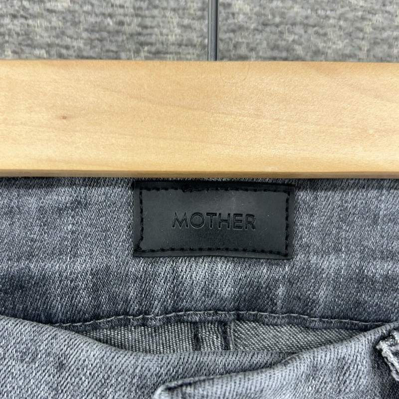 Mother The Looker Ankle Fray Jeans Women Size 27 Gray Denim All Nighter gallery