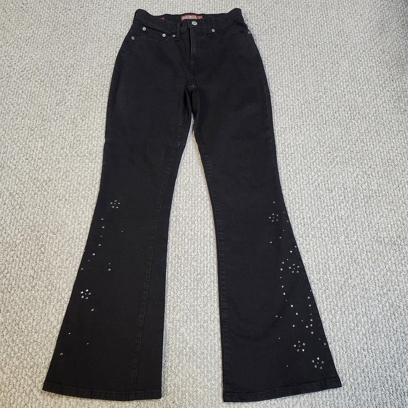 Lucky Brand Stevie High Rise Flare Black Jeans Size 4/27 R