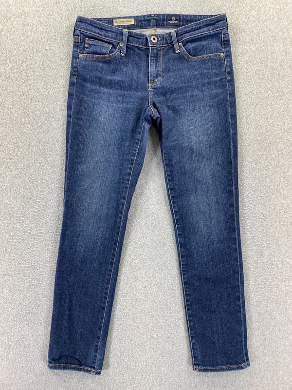 Adriano Goldschmied Stevie Petite Slim Straight Size 27P Medium Wash Made in USA