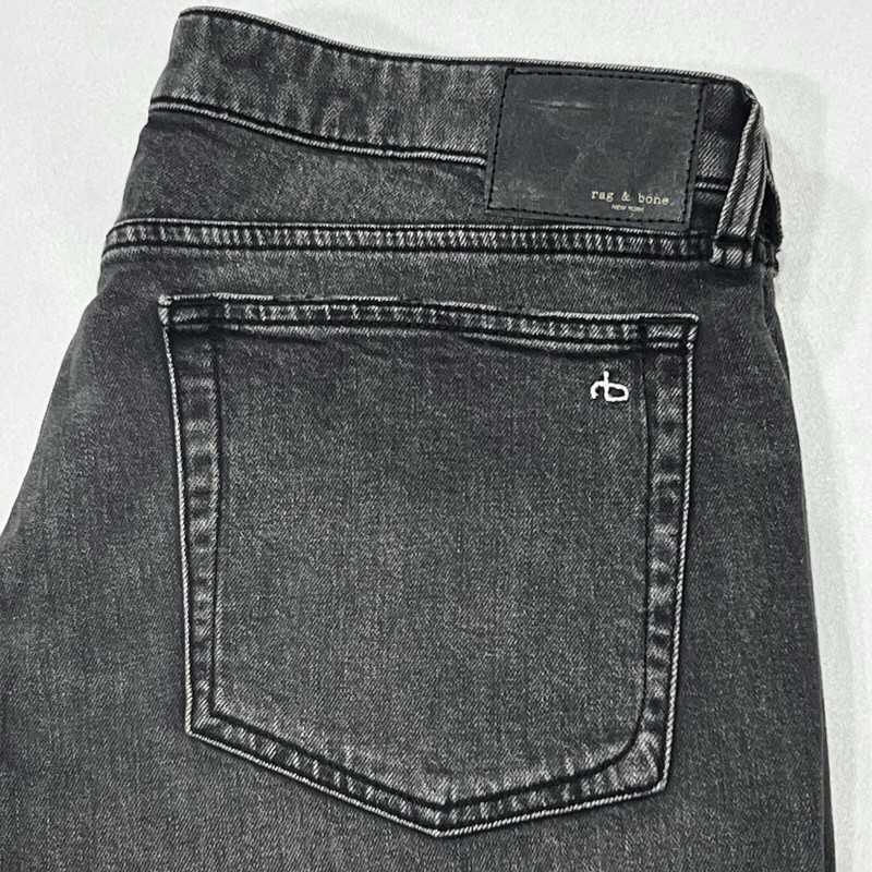 Rag & Bone Jeans Women Gray Distressed Slim Fit Raw Hem Denim Sz 30 (34X28.5)