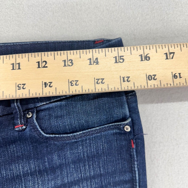 WHBM The Skinny Ankle Jeans Womens 2 Blue Mid Rise Stretch Buttons Career gallery