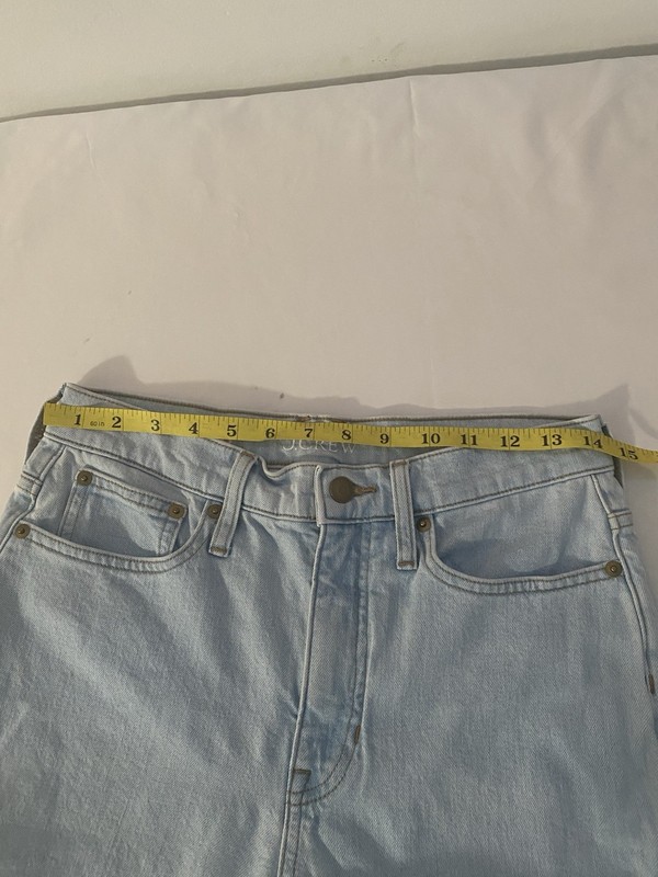 J.CREW Women's Slim Wide-Leg Jeans Light Wash Blue Denim High Rise Stretch gallery
