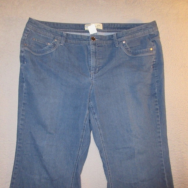 Just My Size Jeans 22W Women Bootleg Stretch Plus Size Measures 44×30