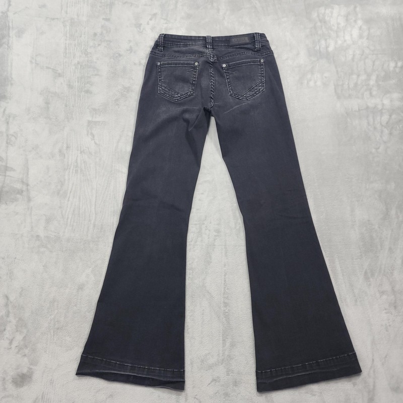 Rock And Roll Cowgirl Jeans Womens 28 Black Trouser Extra Stretch Low Rise Flare gallery