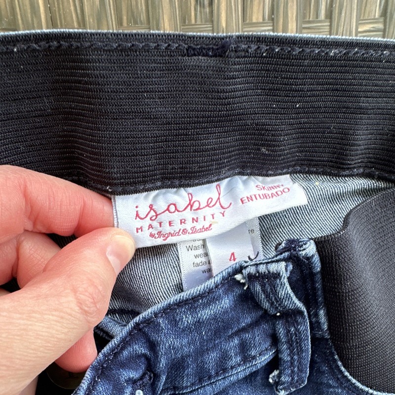 Isabel Maternity by Ingrid & Isabel Maternity Skinny Jeans Dark Blue 4 gallery