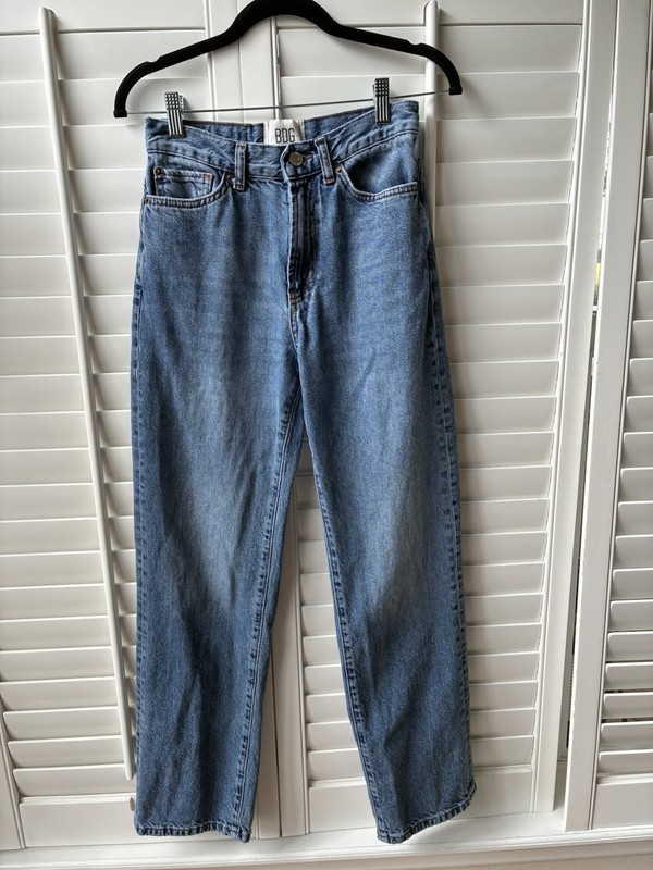 BDG Women’s Light Wash Blue Straight Leg Denim Jeans 100% Cotton 5-Pocket