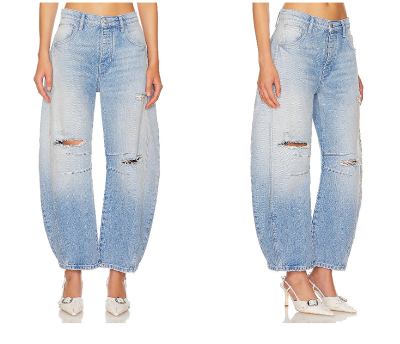 FREEPEOPLE x We The Free Good Luck Mid Rise Barrel Jeans – Barnyard Blue NEW