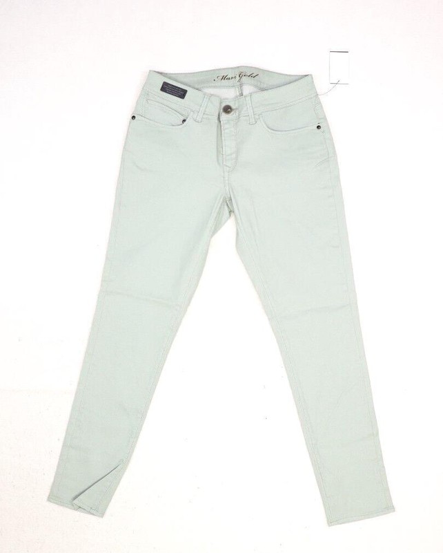 Mavi Alexa Ankle Mid Rise Denim Green Jeans 5 Pockets Stretch Womens 26/33