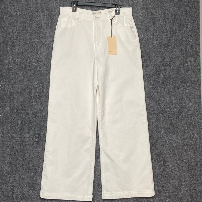 Scotch & Soda Amsterdam The Wave White High Rise Wide Leg Jeans Size 12/31 NWT