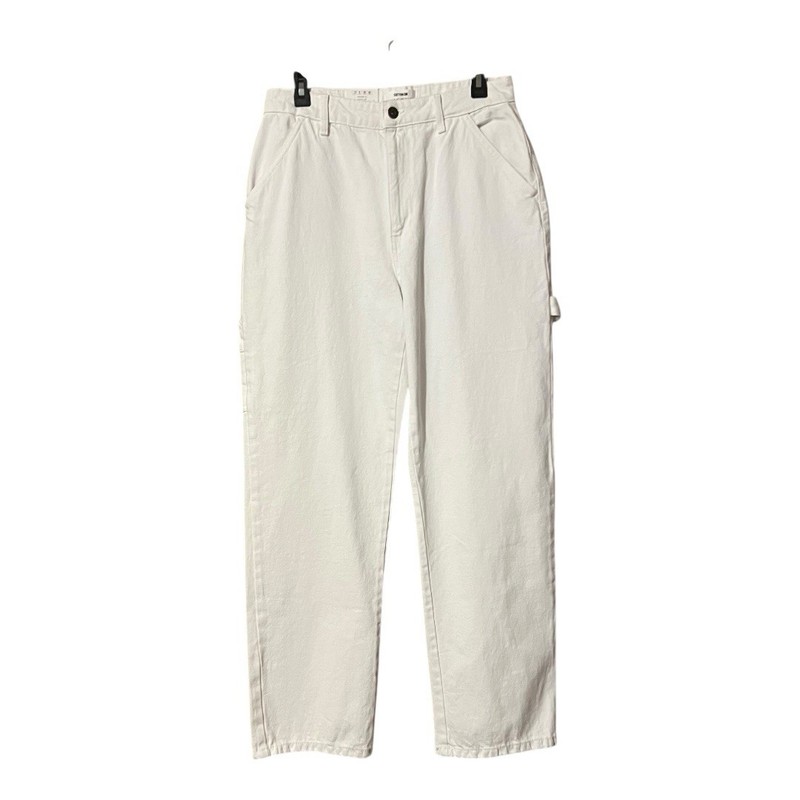 Cotton On Womens Size 8 White Carpenter Jean Cotton Blend New