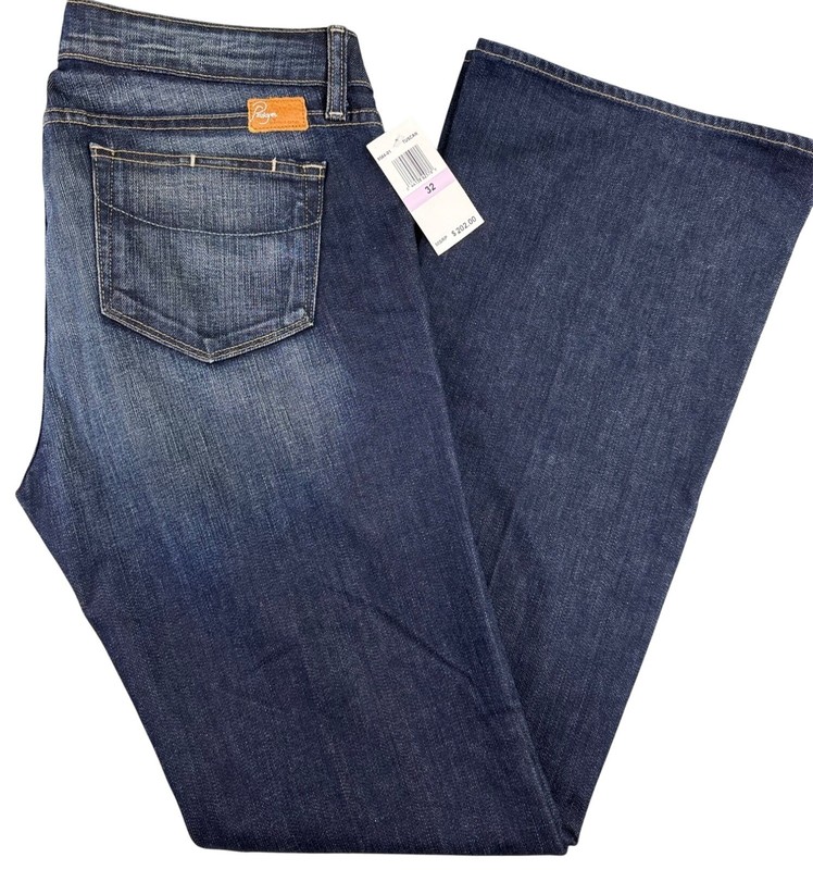 Paige Maternity Premium Denim Jeans 32 NWT Cotton/Spandex Bootcut Medium Wash