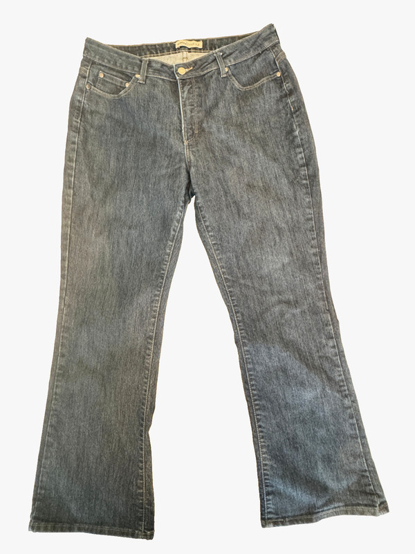 LEE Rider Bootcut Jeans Blue Denim Stretch 34" W 27" L approx: Size 12 Short